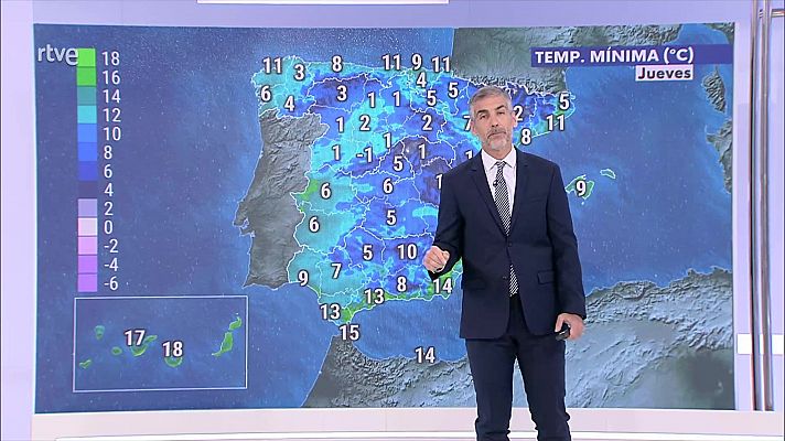 El tiempo - Intervalos de viento con intervalos de fuerte y rachas muy fuertes en Galicia, área cantábrica y en Canarias