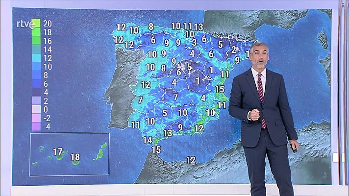 El tiempo - Precipitaciones con probabilidad de ser localmente fuertes y persistentes en zonas de Galicia y Asturias