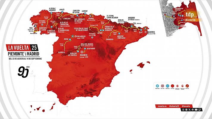 Vuelta ciclista a España - Así es el recorrido oficial de la Vuelta a España 2025