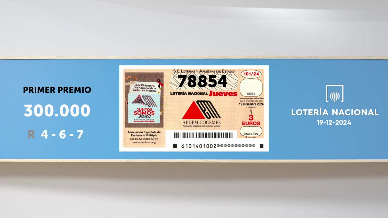 Sorteo de la Lotería Nacional del 19/12/2024 - Ver ahora