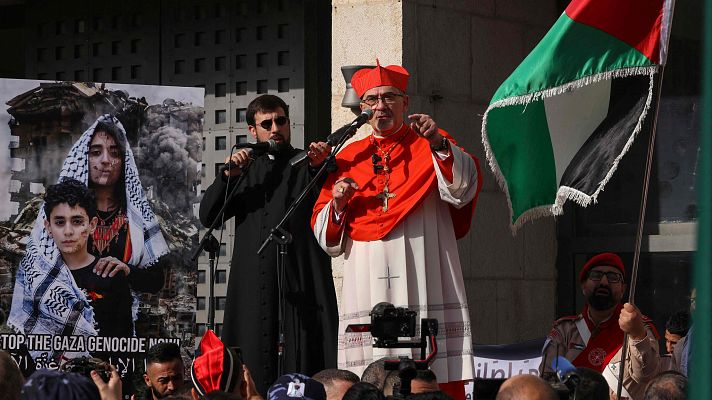 La Iglesia de la Natividad en Belén, sin ambiente festivo