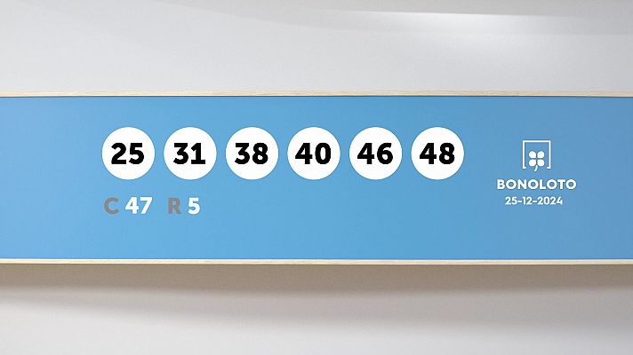 SELAE - Sorteo de la Lotería Bonoloto del 25/12/2024