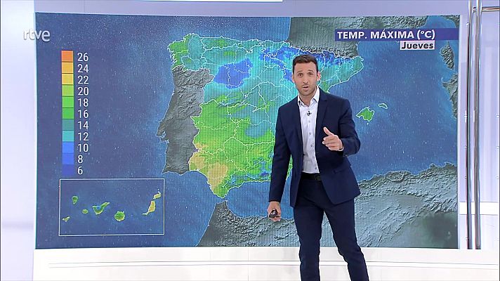 El tiempo - Intervalos de levante fuerte en el Estrecho y Alborán