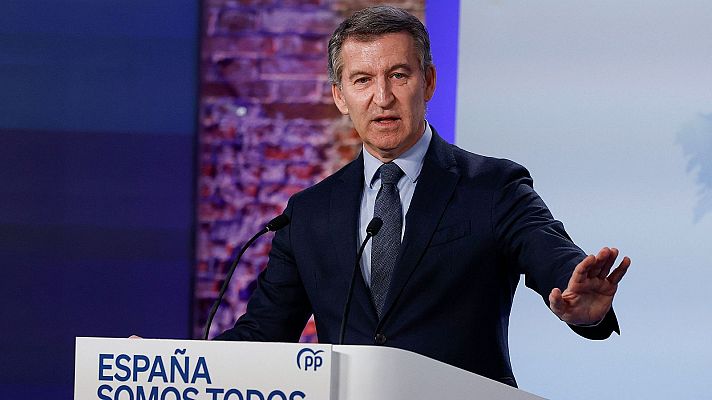 Telediario 1 - Feijóo asegura que 2024 ha sido un "bochorno" por los "escándalos sin precedentes" de Sánchez