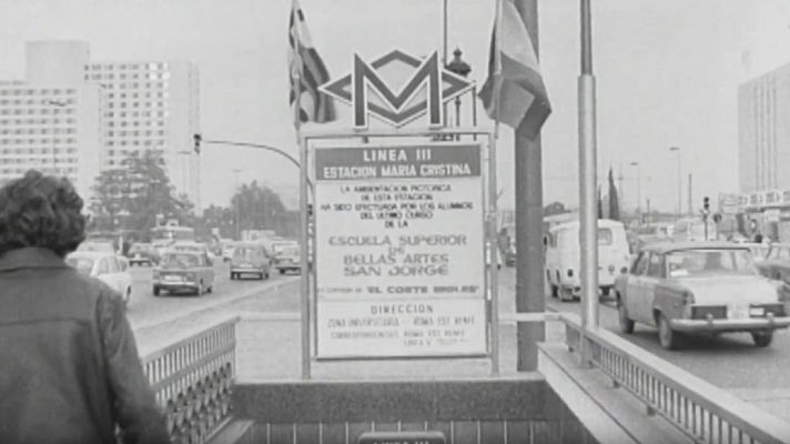 NO-DO - Mural de los alumnos de Bellas Artes San Jorge en el metro