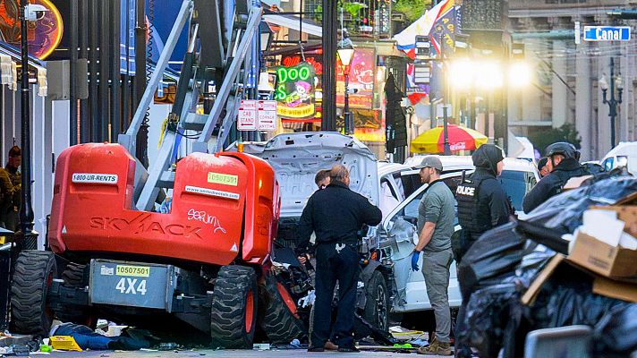Telediario 1 - Al menos 10 muertos y 35 heridos en un atropello múltiple en Nueva Orleans