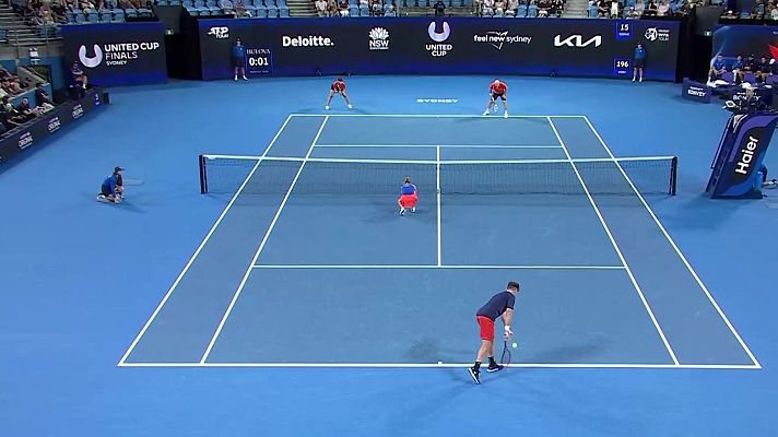 Tenis - 2ª Semifinal: Estados Unidos - Chequia - Partido individual mixtos dobles