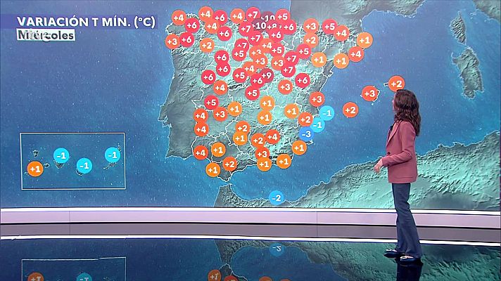 El tiempo - Las temperaturas descenderán en la mayor parte de la mitad sureste peninsular y Baleares