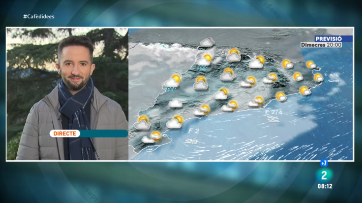 El temps - Dimecres més suau, amb vent i més núvols i alguns pluja a la tarda