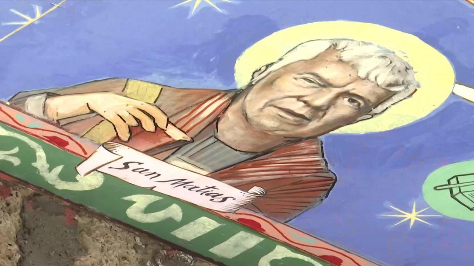 Un empresario incluye su cara como un santo en una iglesia en Latre | Ver