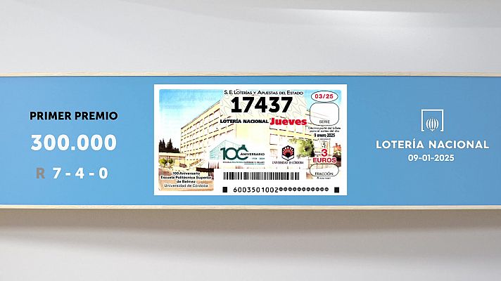 SELAE - Sorteo de la Lotería Nacional del 09/01/2025