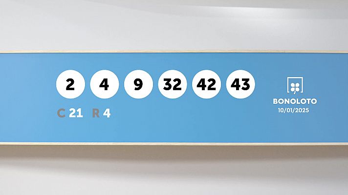 SELAE - Sorteo de la Lotería Bonoloto del 10/01/2025