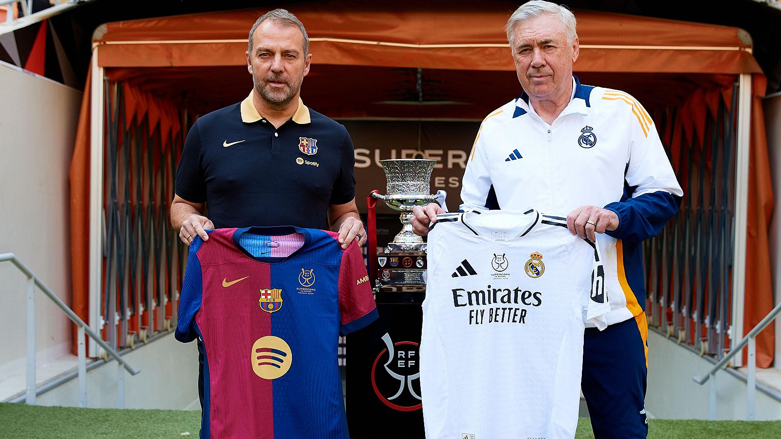 Ancelotti quiere equilibrio Supercopa Barça jugará igual Bernabéu