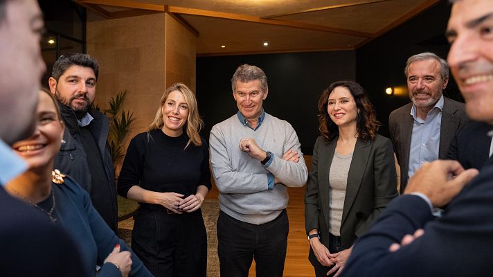 Telediario Fin de Semana - Feijóo reúne a sus presidentes autonómicos en Asturias para abordar el problema de la vivienda