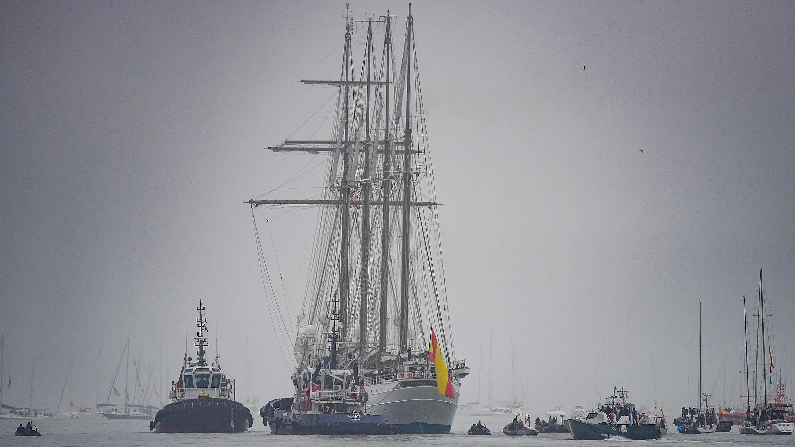 La princesa Leonor, en el buque Elcano