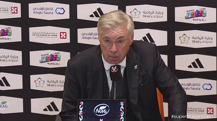 Ancelotti, tras la final de la Supercopa: "Mbappé lo ha hecho bien; el resto para olvidar"