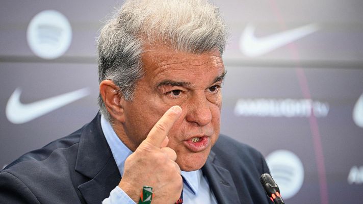 España en 24h - Laporta: "No insulté a nadie ni di patadas al mobiliario"