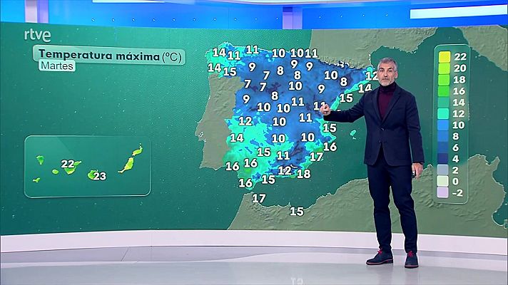 Heladas en el nordeste peninsular e interiores de Andalucía