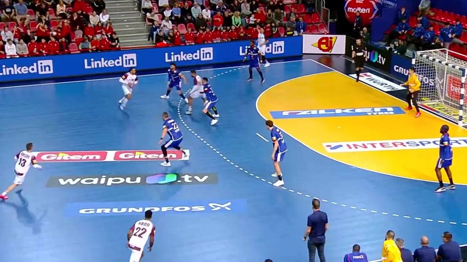 Balonmano - Campeonato del Mundo Masculino. Partido inaugural Fase de Grupos: Francia - Catar