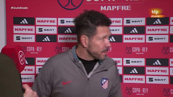 Copa del Rey - Simeone, a TVE: "Hoy hemos cambiado y la respuesta fue muy buena, eso favorece el crecimiento del grupo"