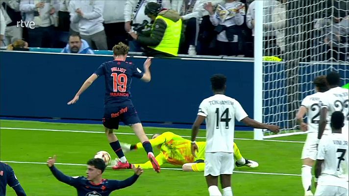 Copa del Rey - Real Madrid - Celta: del posible penalti de Lunin sobre Williot al gol de Mbappé