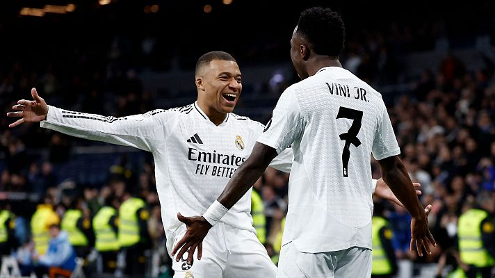 Real Madrid - Celta: Vinicius marca el 2-0 en una jugada lanzada por Mbappé