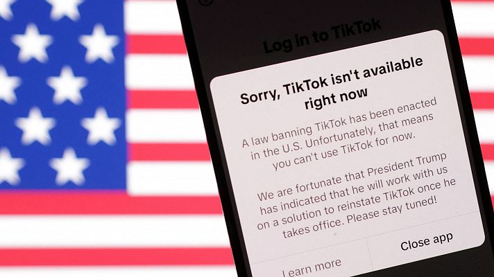 Telediario Fin de Semana - TikTok deja de funcionar en Estados Unidos por el veto legal