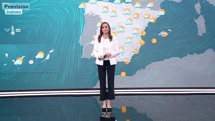 El tiempo - Nevadas en el extremo norte de Castilla y León, así como en la Ibérica, este del Sistema Central y puntos de Navarra y del Pirineo occidental