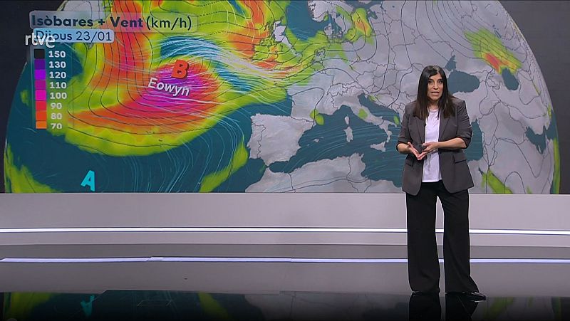 El Temps - Borrasca Eowyn: un front desgastat, garb i suavitat trmica