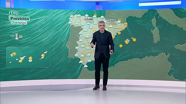 Intervalos de viento fuerte y/o rachas muy fuertes en Galicia, entorno cantábrico y Ampurdán