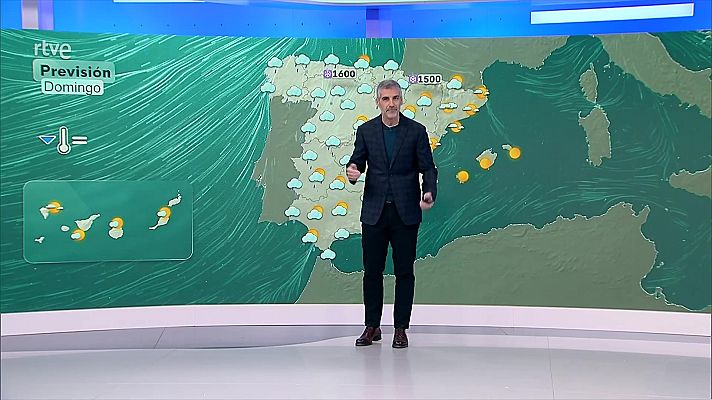 El tiempo - Intervalos de viento fuerte y/o rachas muy fuertes en Galicia, entorno cantábrico y Ampurdán