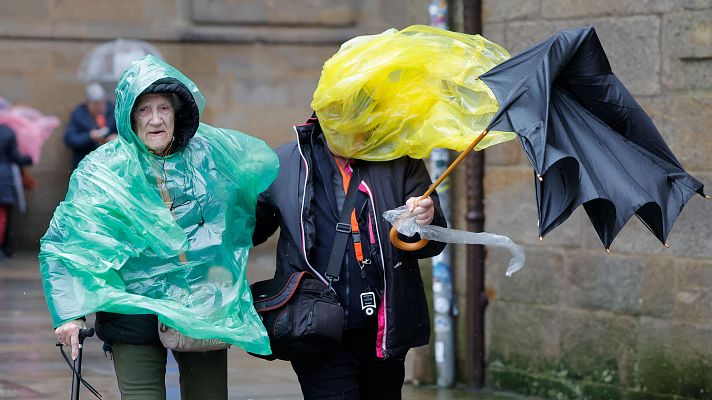 Telediario Fin de Semana - La borrasca Herminia deja en España vientos huracanados, con Galicia como comunidad más afectada