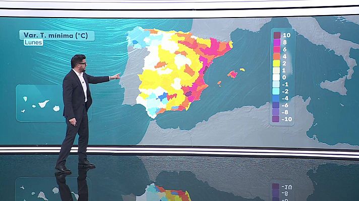 Precipitaciones persistentes en el oeste de Galicia y del sistema Central, así como en el Pirineo y Cantábrica occidental