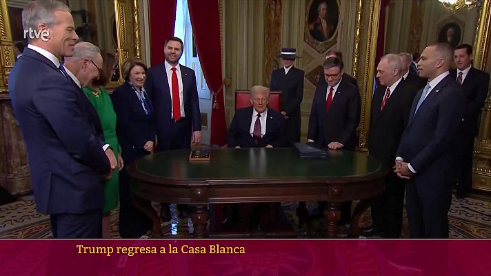 Trump regresa a la Casa Blanca