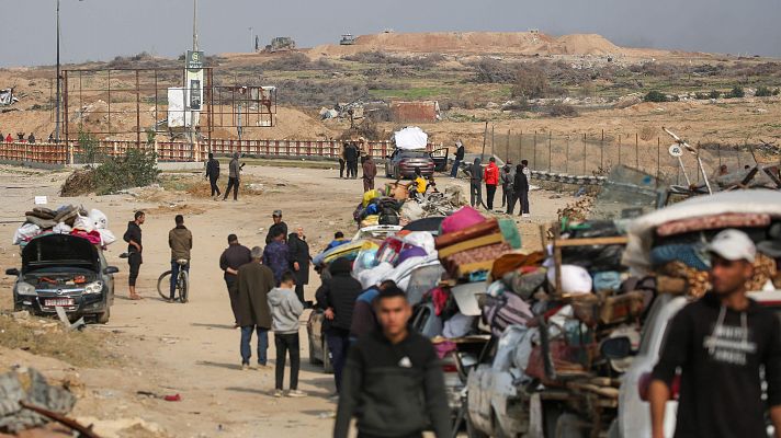 Con el alto el fuego en Gaza, 300.000 palestinos vuelven al norte de la Franja