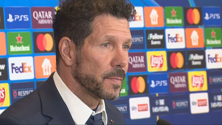 Simeone, a las puertas del 'top-8' de la Champions: "Sabíamos que iba a ser difícil y sigue siéndolo"