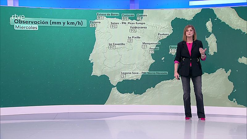 Viento muy fuerte en noroeste peninsular, Cordillera Cantábrica, este, Baleares y litorales de Canarias - ver ahora