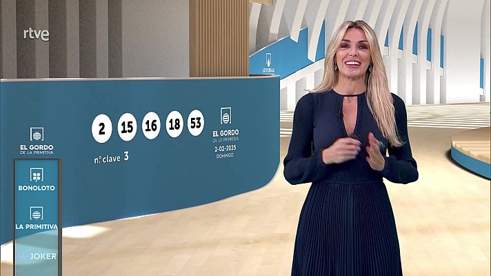 Loterías - Sorteo de la Bonoloto y El Gordo de la Primitiva del 02/02/2025