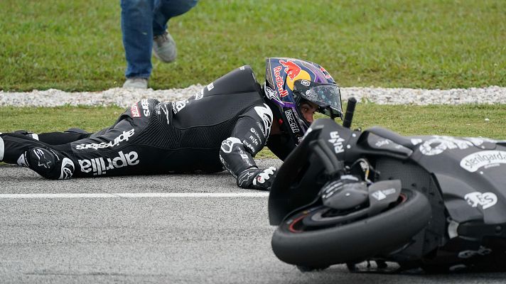 Jorge Martín abandona lesionado los entrenamientos de MotoGP en Sepang tras sufrir dos caídas