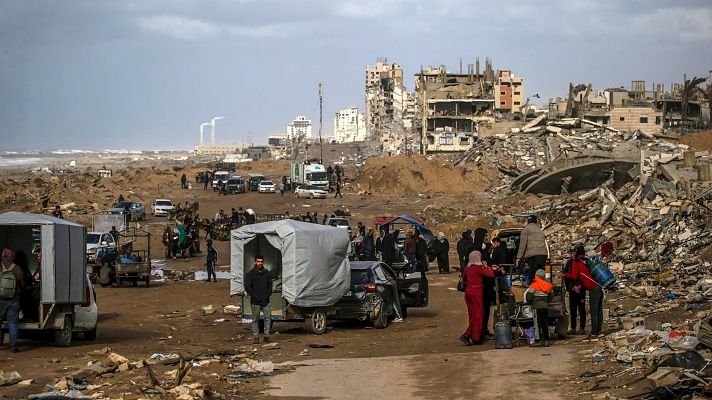 Telediario 1 - Los gazatíes se niegan a abandonar su tierra pese a las amenazas de expulsión de Israel y Trump