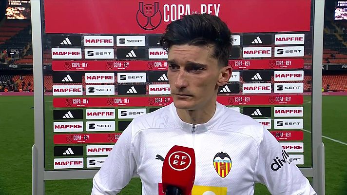 Copa del Rey - Pepelu defiende la "entendible" reacción de la afición abandonando Mestalla en el descanso