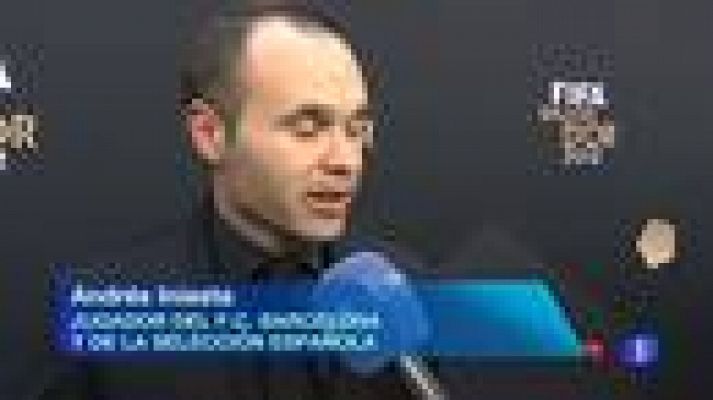 Telediario 1 - Iniesta mantuvo en vilo a Fuentealbilla por el Balón de Oro