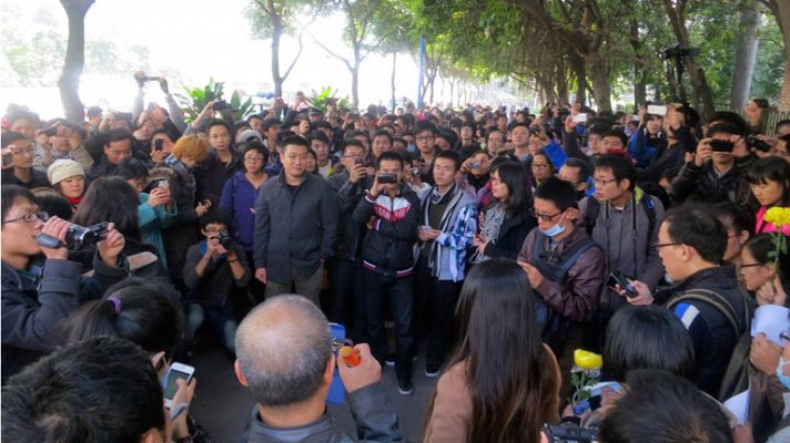 Manifestación contra censura china