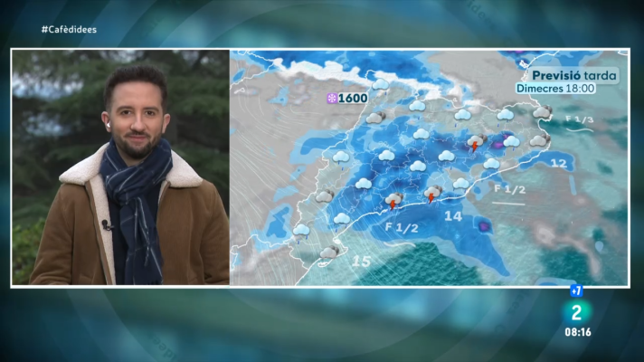 El temps - Dimecres gris, amb ruixats intensos, alguna tempesta, neu al Pirineu i més fresca