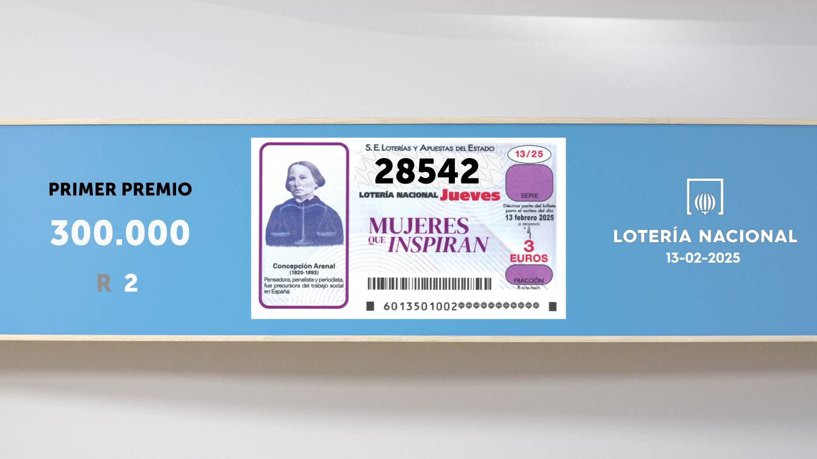 Sorteo de la Lotería Nacional del 13/02/2025 - Ver ahora