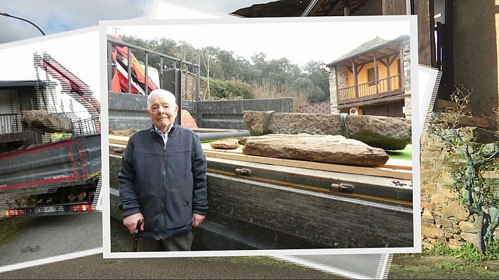 Telediario 2 - Hallan un sarcófago de época medieval en una casa del Bierzo