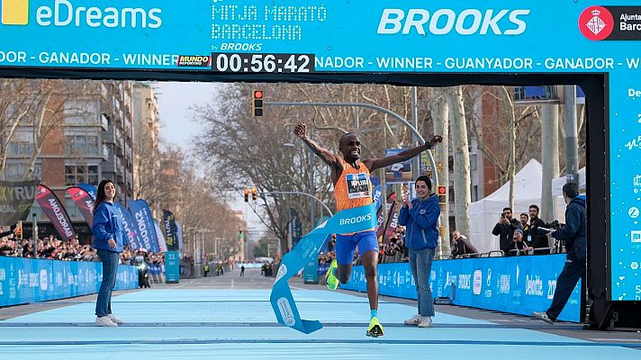 Los Deportes de La1 - El ugandés Kiplimo bate en Barcelona el récord del mundo de la media maratón