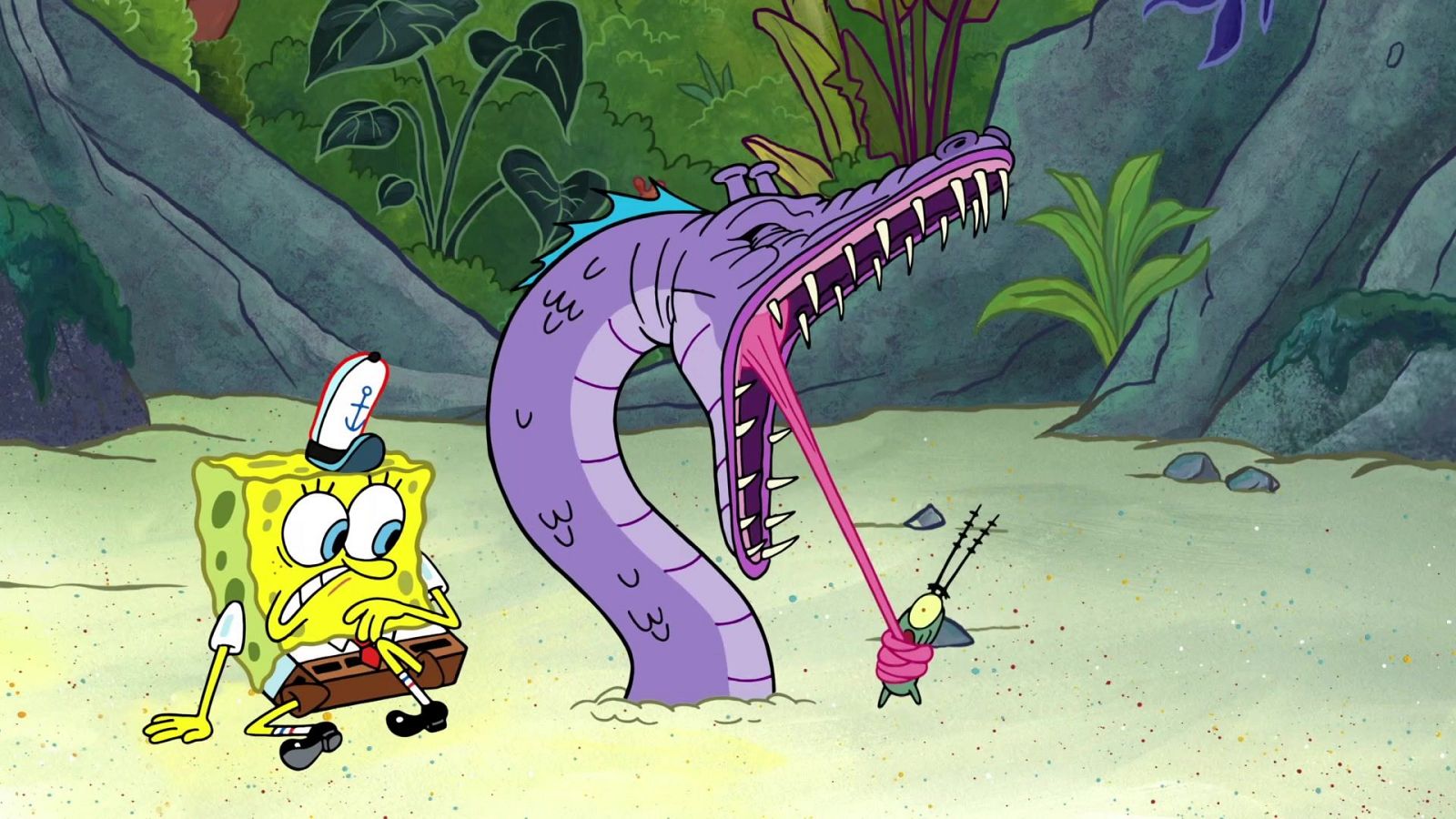 Entrega en la isla de los monstruos - Bob Esponja | Ver