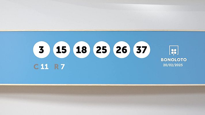 SELAE - Sorteo de la Lotería Bonoloto del 20/02/2025
