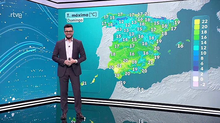 El tiempo - Las máximas tienden a descender en la mayor parte del país, exceptuando algunos aumentos en distintos puntos